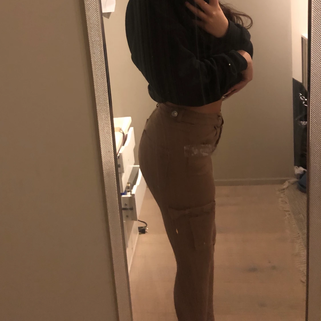 Bege cargo byxa - 91