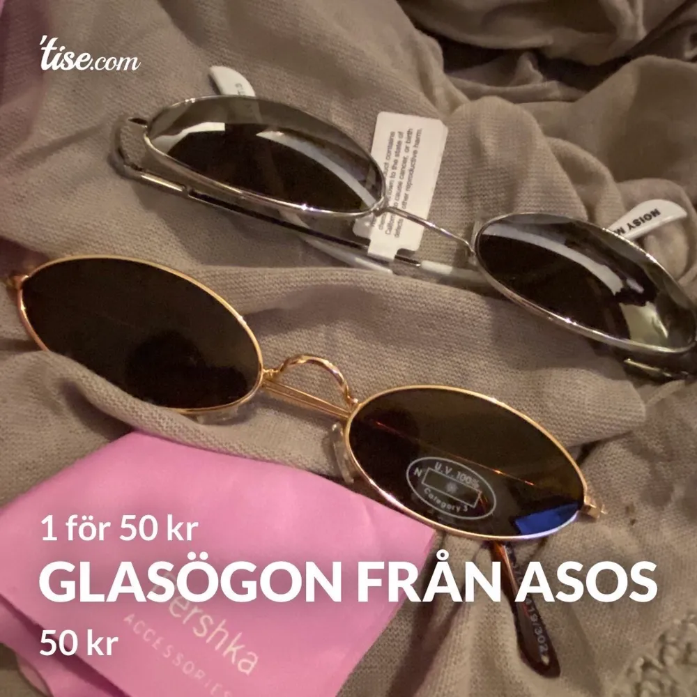 Oanvända glasögon från ASOS. 1 för 50kr. 2 för 100kr 👓  tar endast Swish . Övrigt.