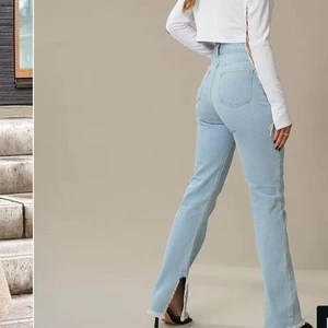 Två jeans för 500kr - Säljer dessa jeans i svart och blå. Använt de blåa 3 ggr & svarta 1 gång. Säljer båda för 500kr & 350kr st. 