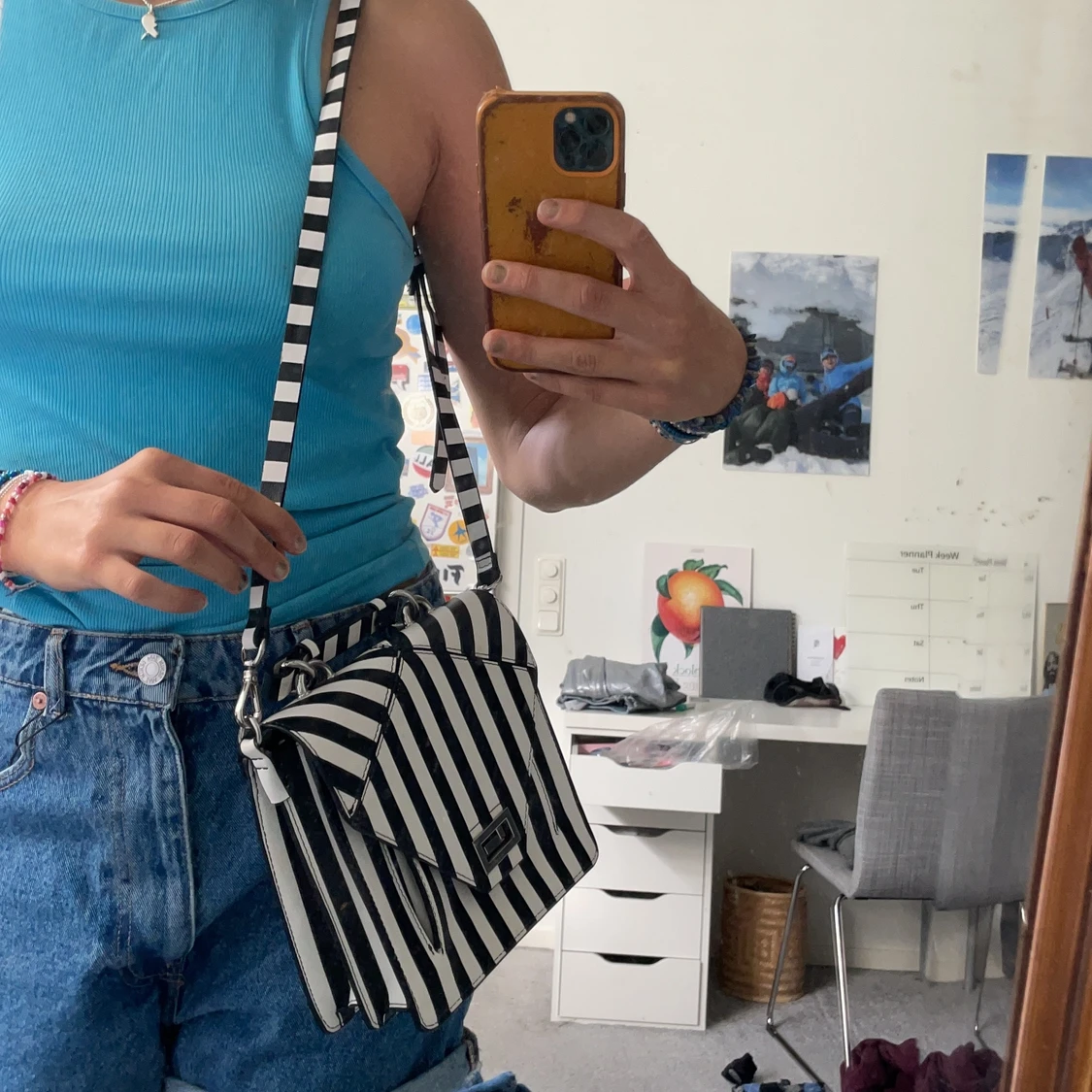 Randig zara väska - 91