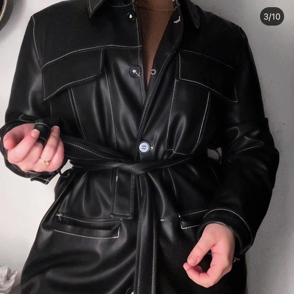 Gina tricot konstläder skinnbacka Medium - 90