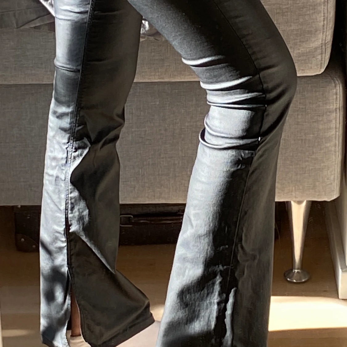 Faux läder byxa - 91