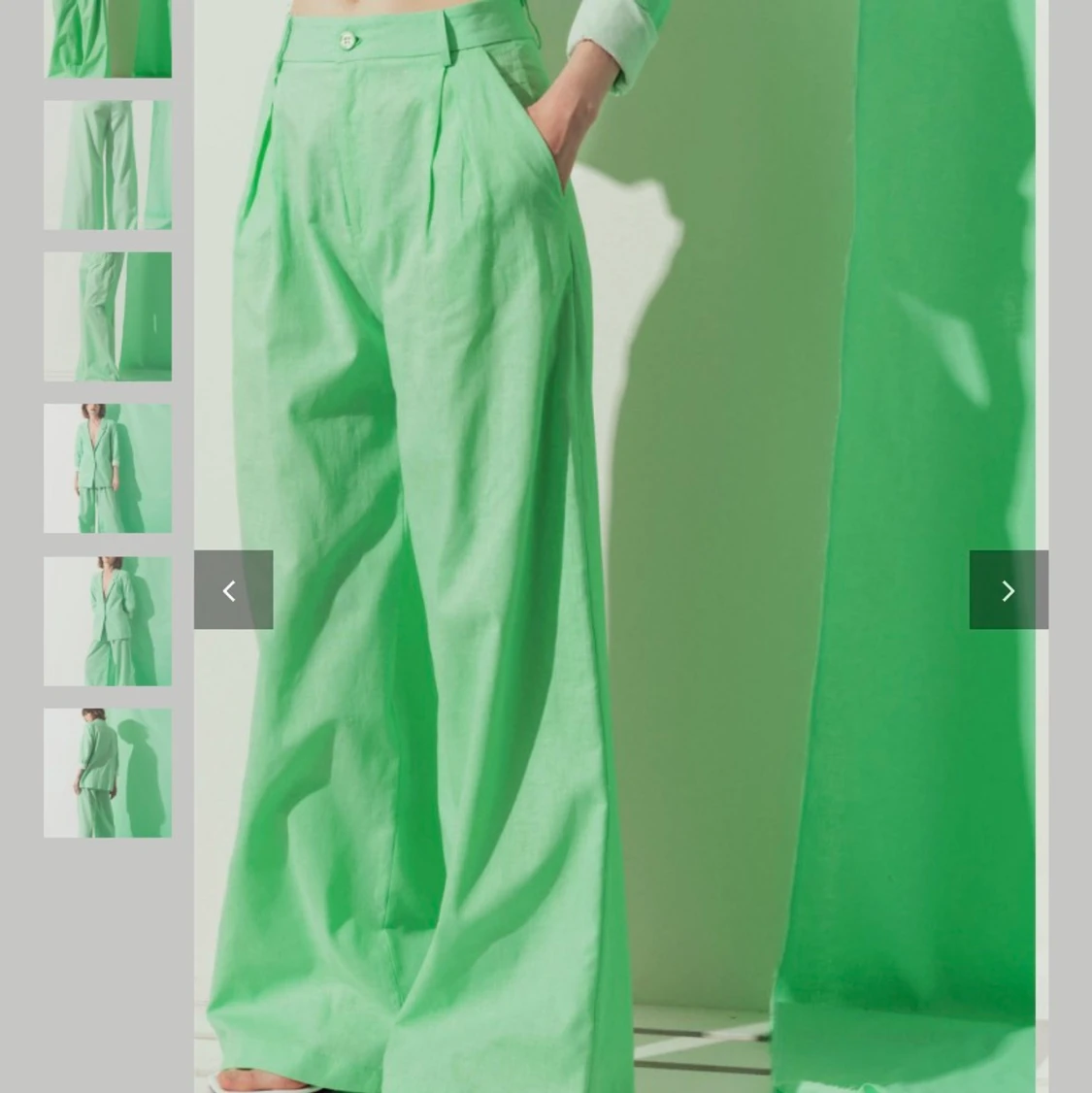 Gröna linnebyxor  - 91