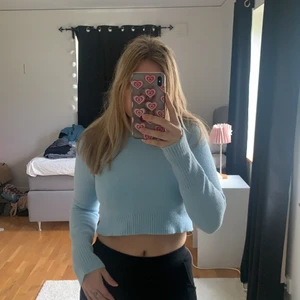 Blå stickad tröja - Jättemysig stickad tröja! ✨