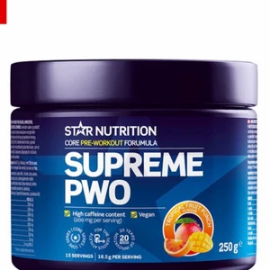 Pwo - Säljer min pwo från star nutrition i smaken tropical Fruit då smaken inte passade mig, testad en gång så 1 skopa tagen, tycker den ger bra pump och energi hela passet👍🏽