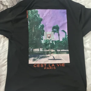 T-shirt med tryck  - Oversized T-shirt med superfint tryck på ryggen, bra skick. 70 kr + eventuell frakt. Kan mötas upp i Stockholm 