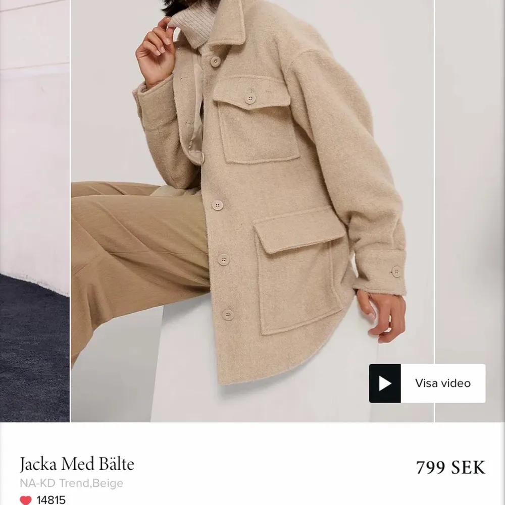 Säljer denna höst/vinterjacka från Nakd i strl 36/S! Helt ny med lappar kvar. Säljer då jag glömt returnera den och har en liknande jacka😫 Nypris 799kr, säljer för 400kr eller bud☺️ Kan mötas upp i Örebro eller skickas om köparen står för frakten. Jackor.