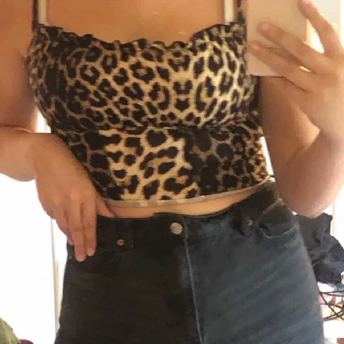 Leopardmönstrat linne - 90