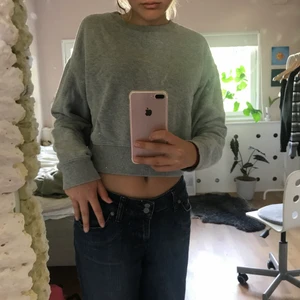 Grå sweatshirt  - Grå sweatshirt i en lite kortare modell. Bra skick, använd få ggr. Kom privat för mer info eller intresse