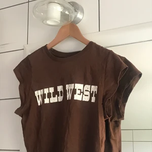 Brun T-tröja strl M  - Brun tröja strl M men enligt mig liten i storleken. Använd endast en gång så i relativt nytt skick. 50kr+frakt 