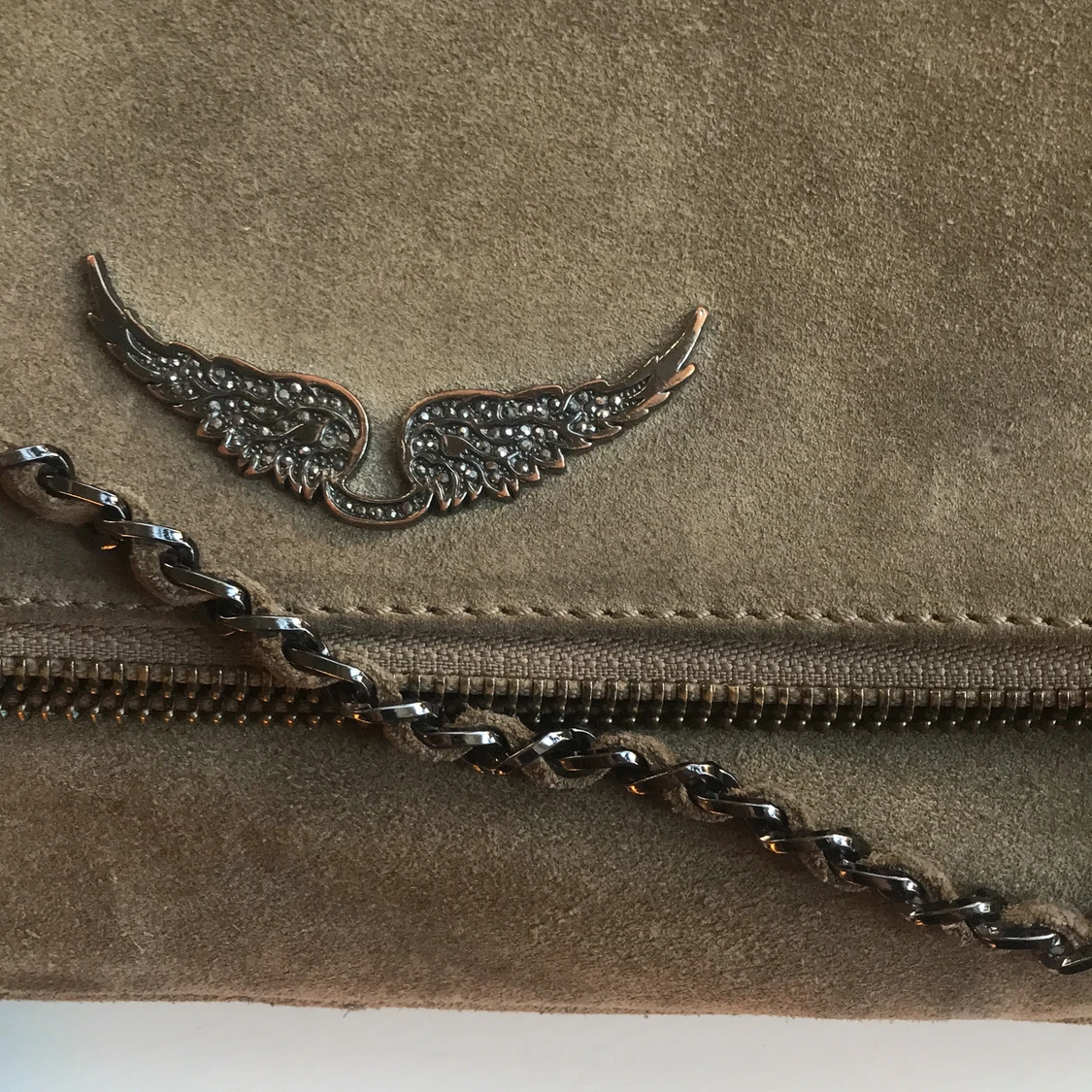 Zadig & Voltaire handväska beige mocka - 90