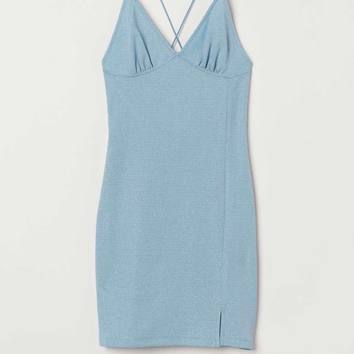 Blå grlittrig kläning 