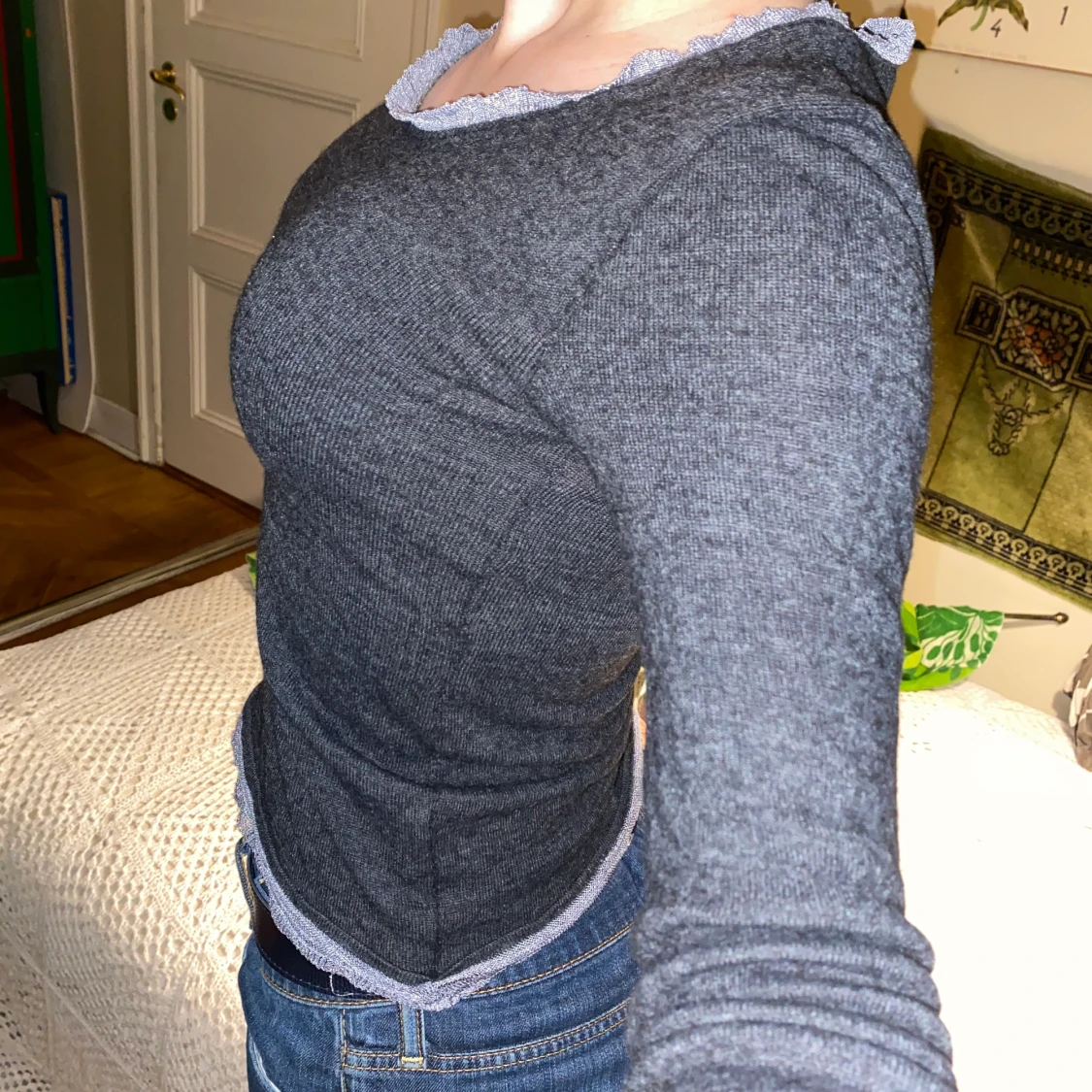 Härlig grå tröja - 90