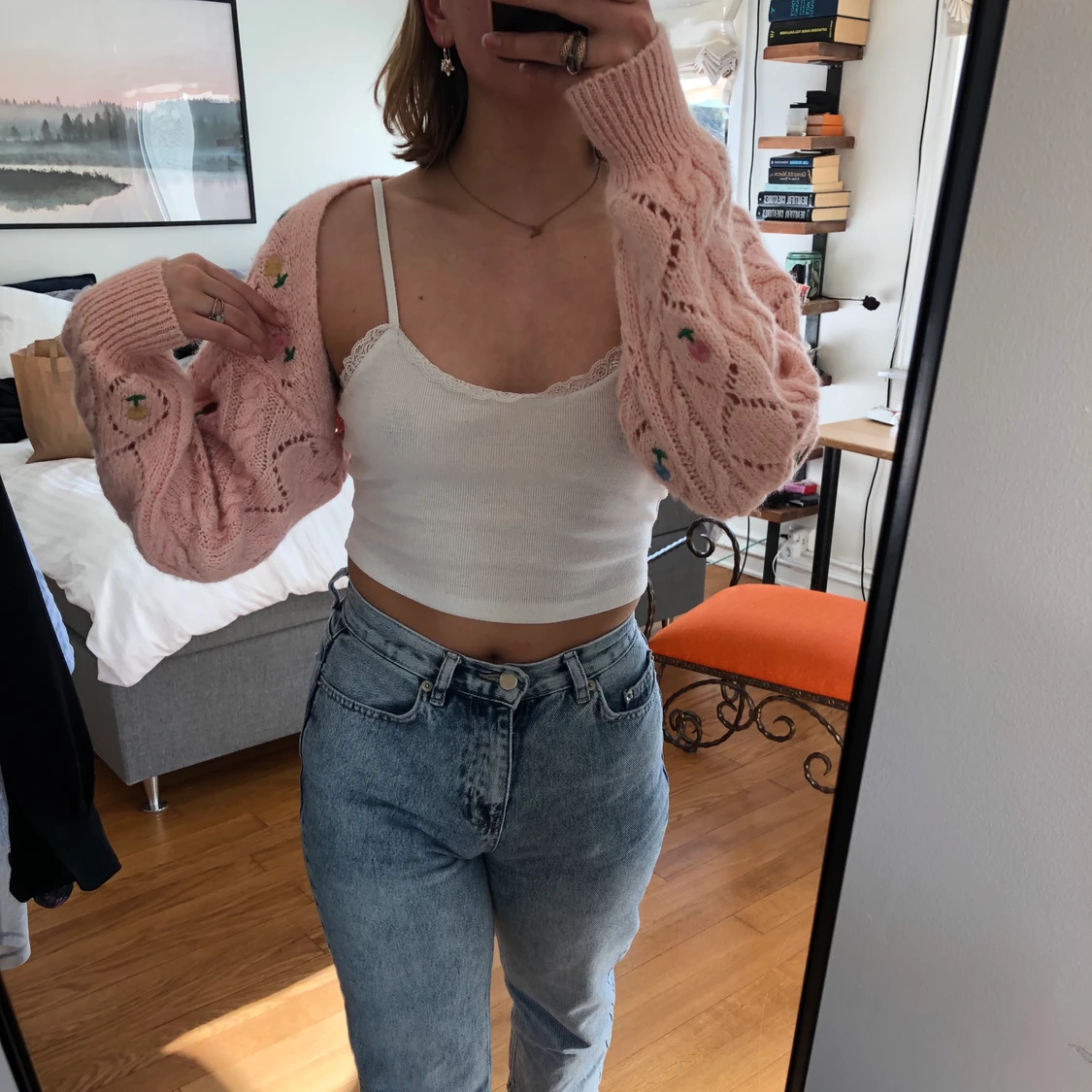 Zara Kort Stickad Kofta 