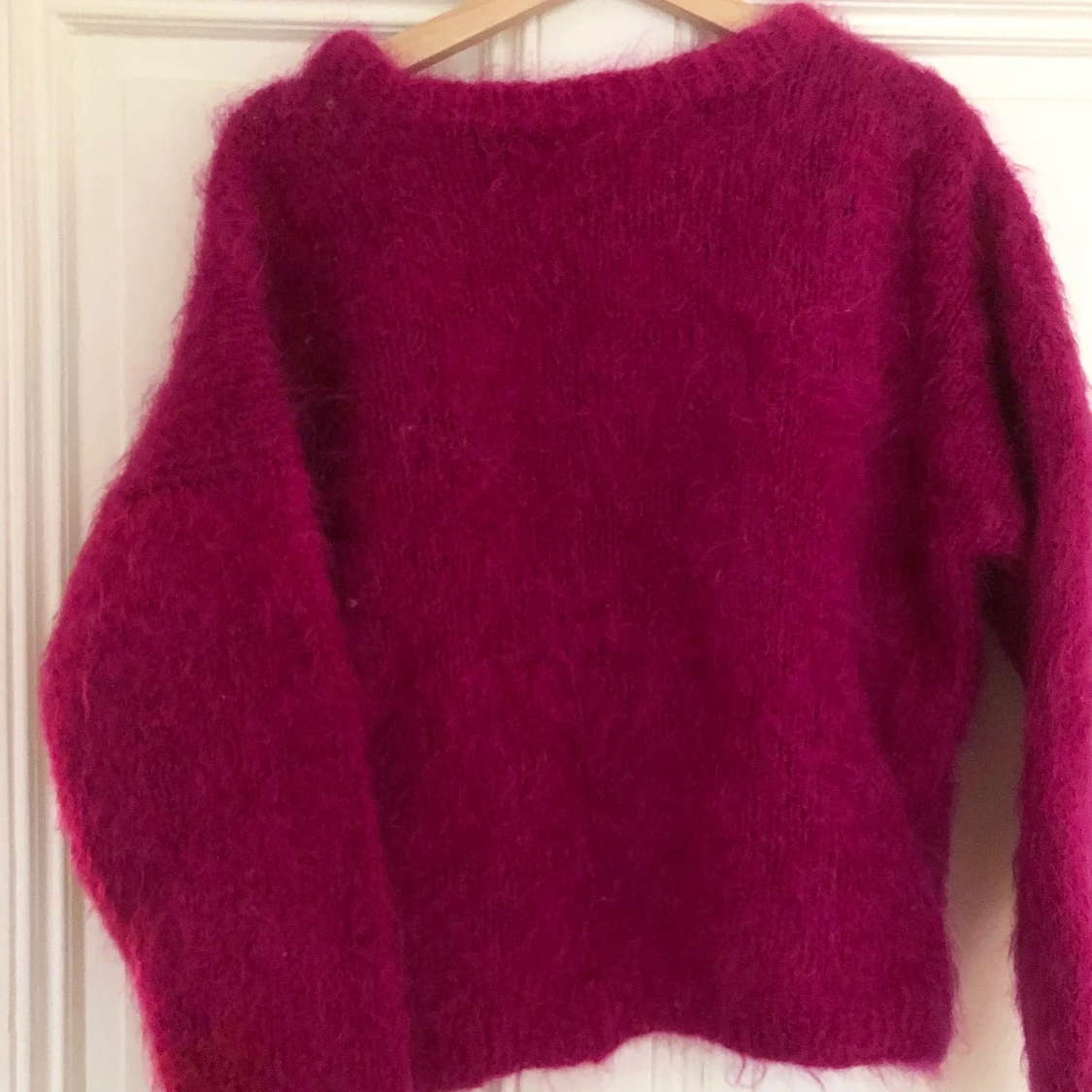 Rosa stickad tröja - 90