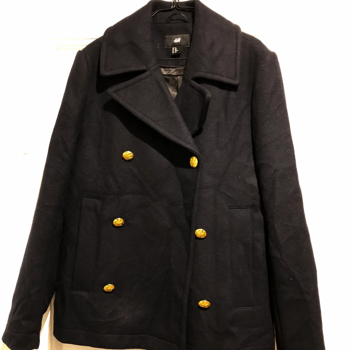 H&M marinblå skepparkavaj storlek small - 90