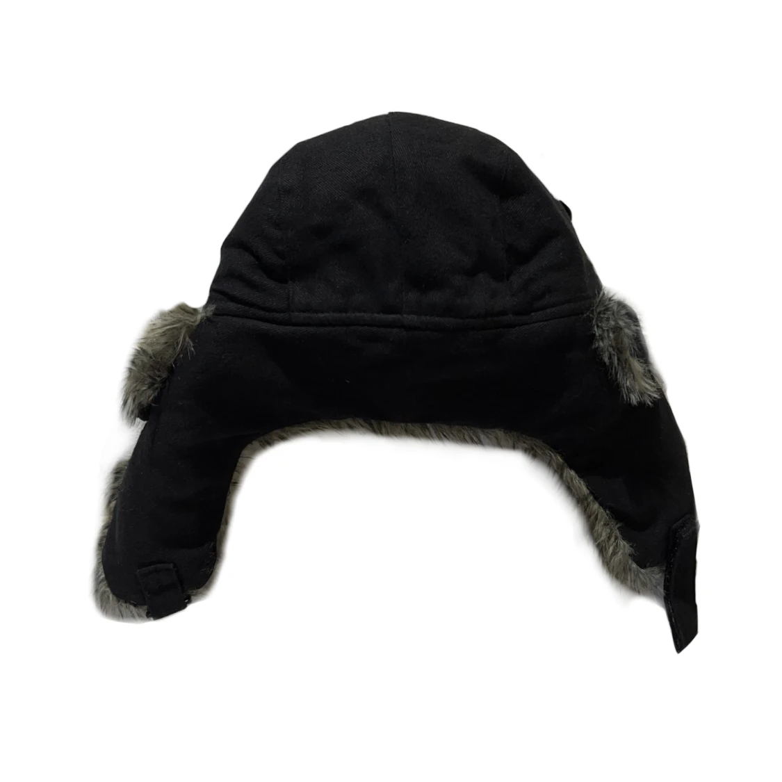 Svart mössa med päls - 90