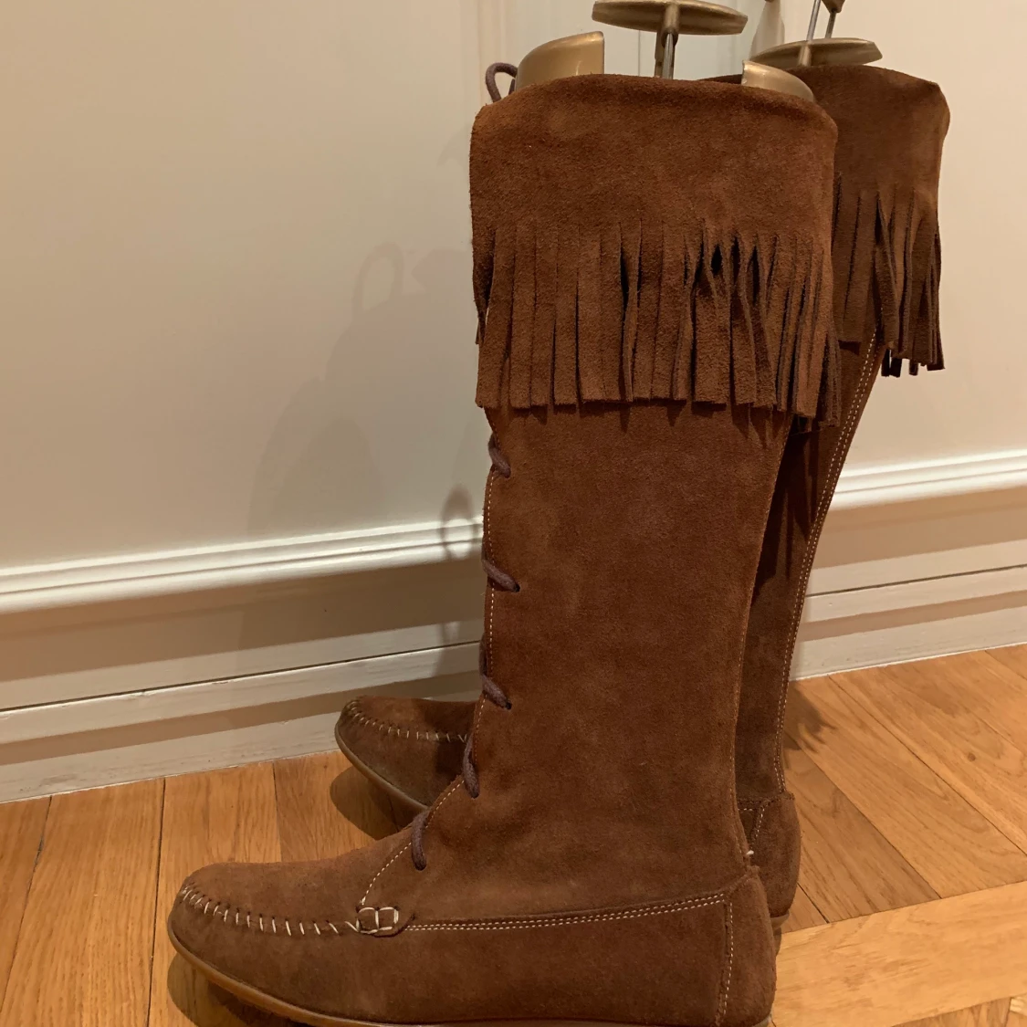 Mockastövlar med snörning!