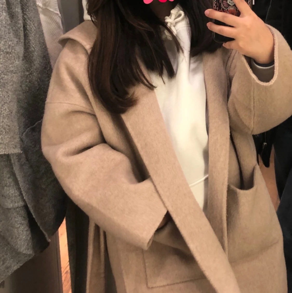 Vinterkappa med päls Beige - 90