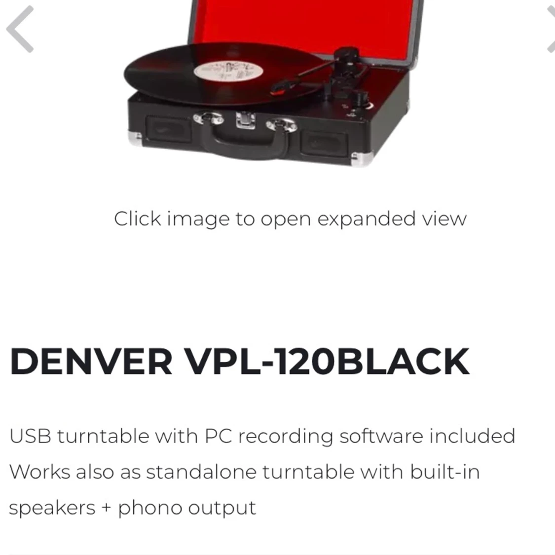 Skivspelare Denver Velvet Red - 91