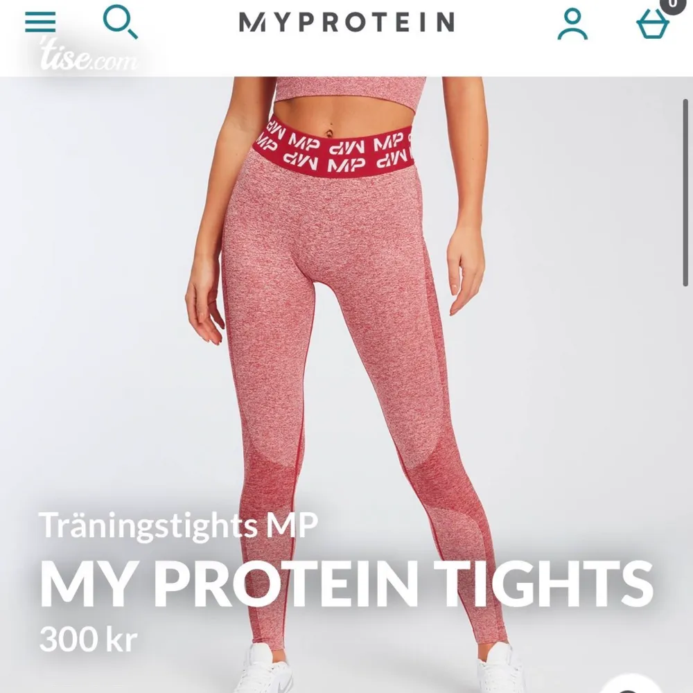 Helt nya träningstights från myprotein! Säljer pga fel storlek. Jättefin passform och skönt material😌 Nypris:529.                                                                   ❗️köparen står för fraktkostnaden. Jeans & Byxor.