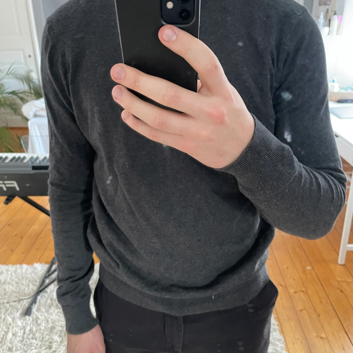 Mörkgrå turtleneck - 90