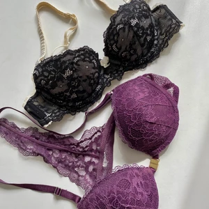 Bh:ar 70A - Då var det dags att sälja mina en gång favorit bh:ar som är för små för mig nu tyvärr:( Båda är flitigt använda men de är fortfarande i bra skick och jag tycker det hade varit synd att bara slänga dem..! En för 60kr eller båda för 100kr! Inkl frakt! SVARTA SÅLD!