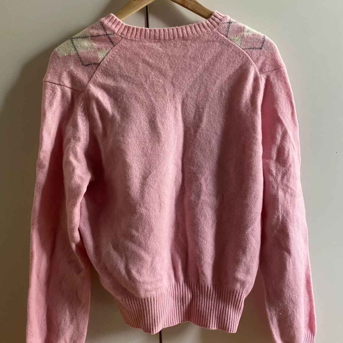 Rutig rosa tröja  - 90