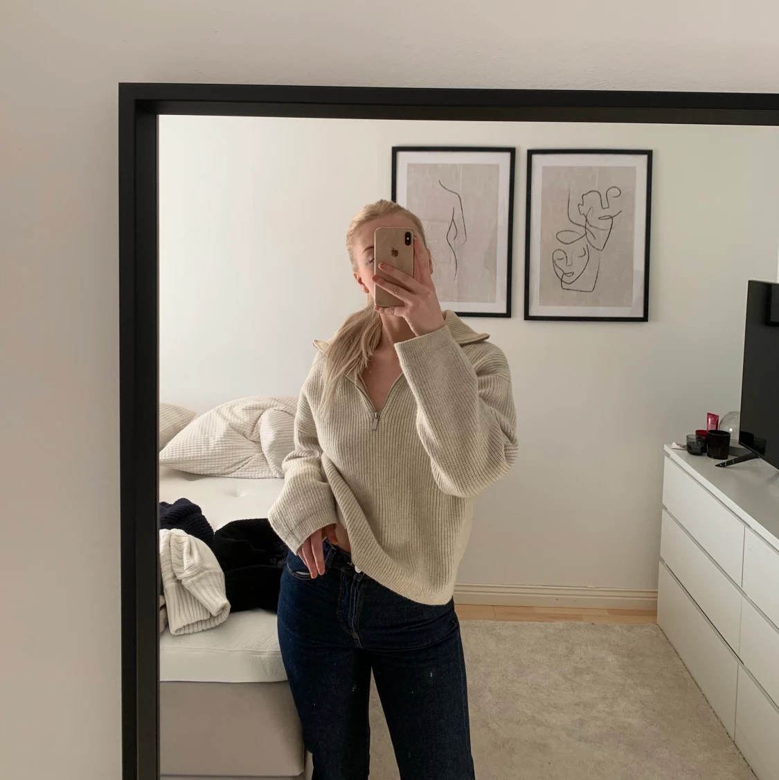 Beige tröja från hm