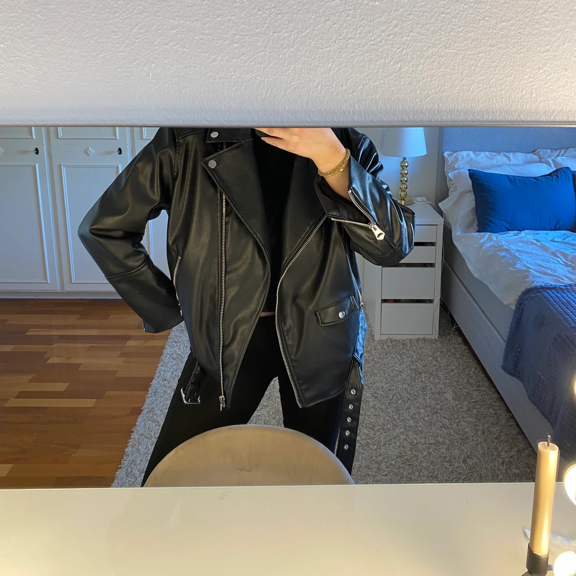 Oversized skinnjacka  - 91