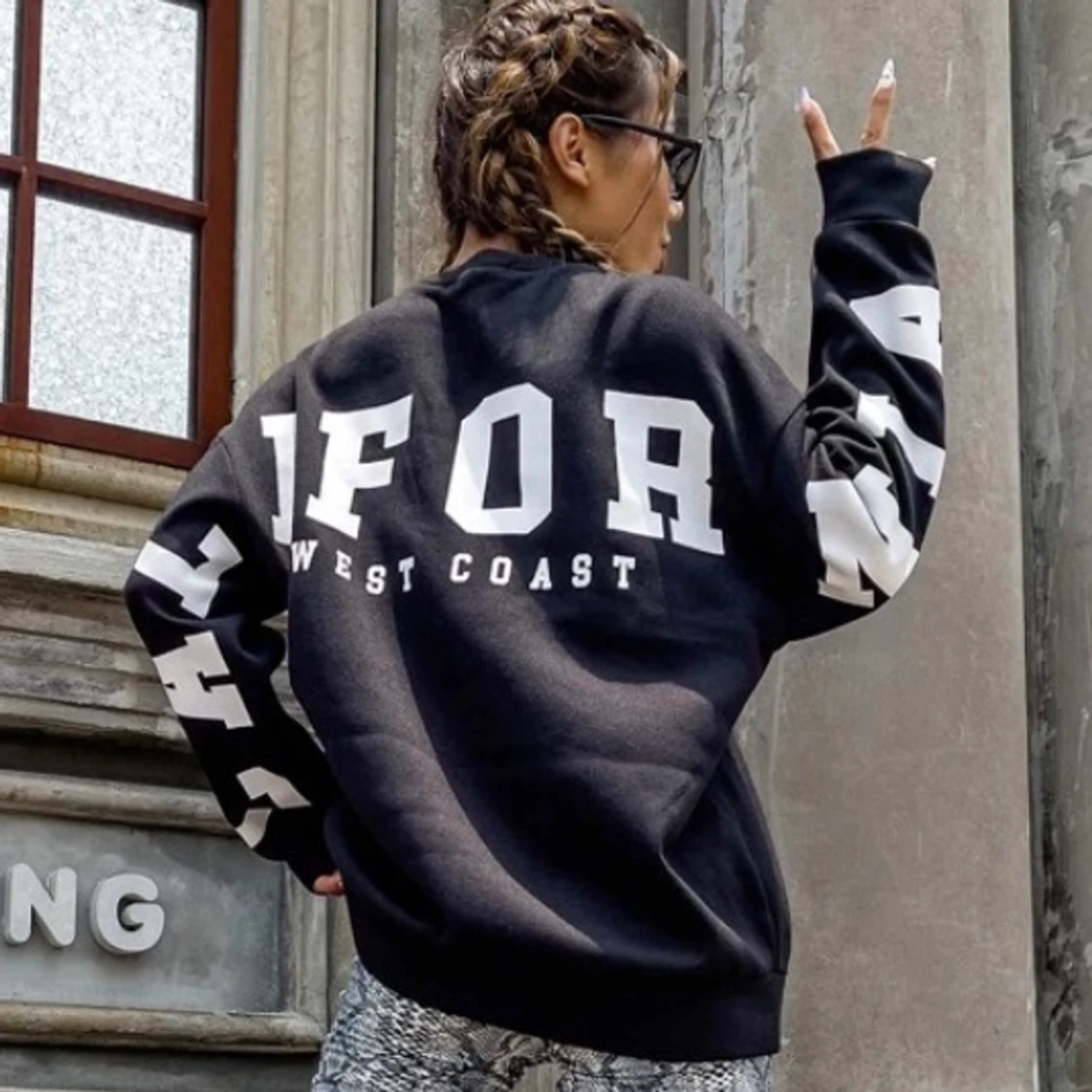 Sweatshirt med text - 90