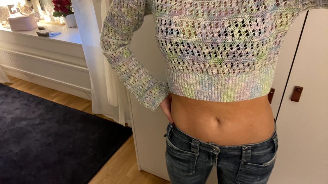Långärmad crop top - 90