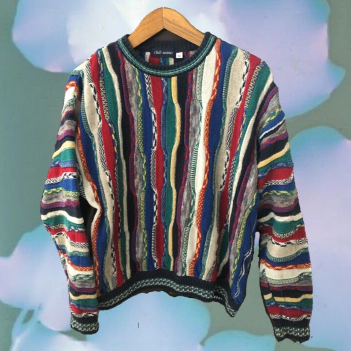 Vintage mönstrad tröja - 90