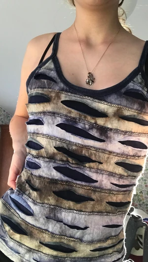 Fin topp - En av mina favoriter! Linne med jättefina färger och med tyg köpt i Nepal