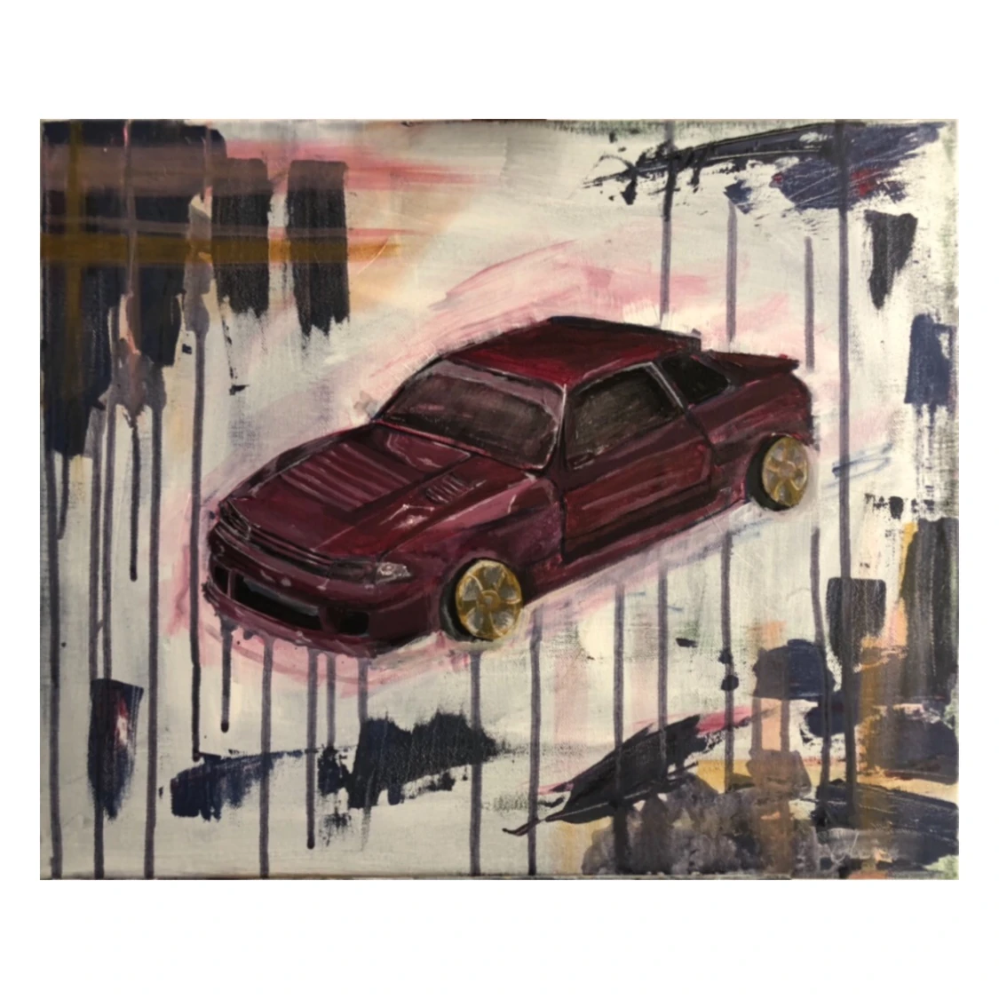 Acryl Målning av en Skyline R32