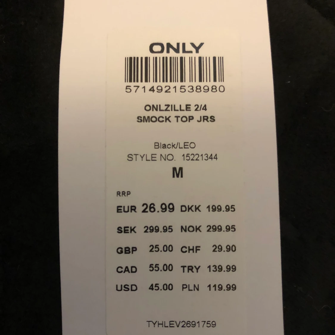 Smockad topp med leopardmönster - 90