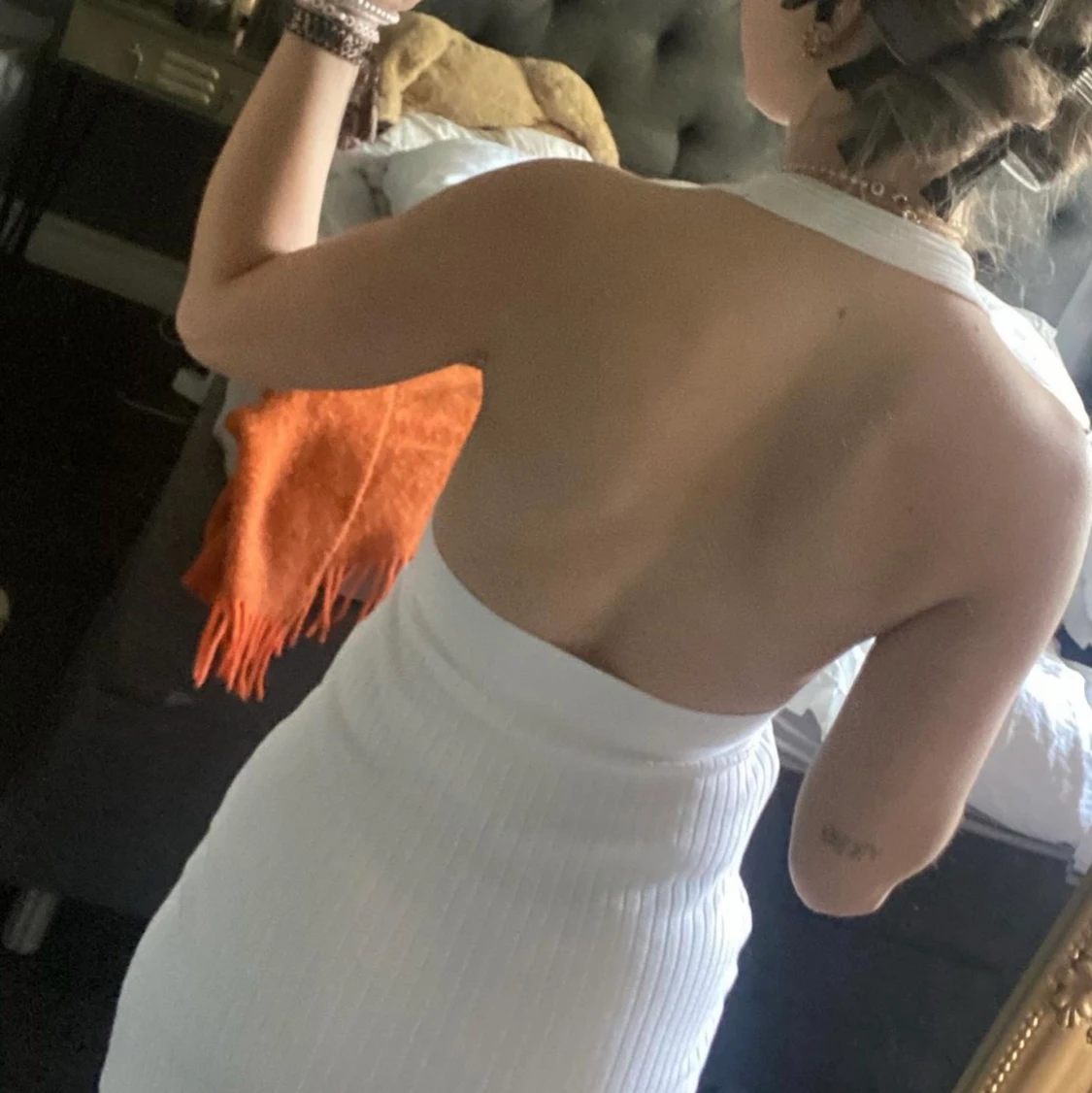 vit sommar klänning - 90