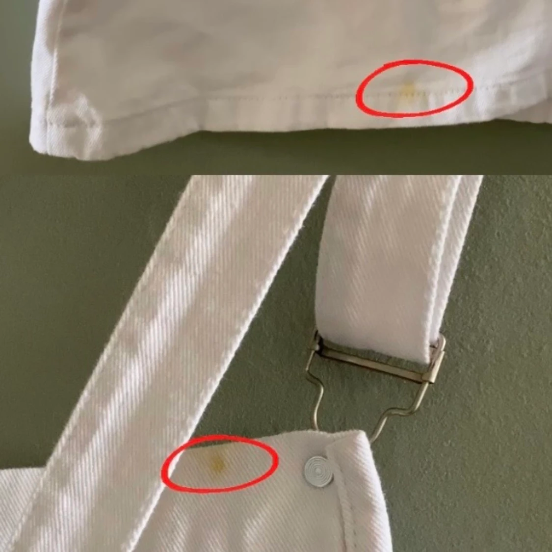 Vit jeansklänning med silvriga spännen  - 91