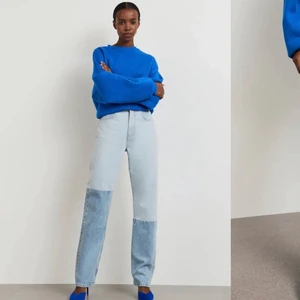 Jeans  - Säljer dessa jeans köpte för 599 kr. Säljer för 300. Helt oanvända med prislapp kvar💞 Sitter perfekt på en 38a men snyggt oversized på någon som brukar ha 36. 