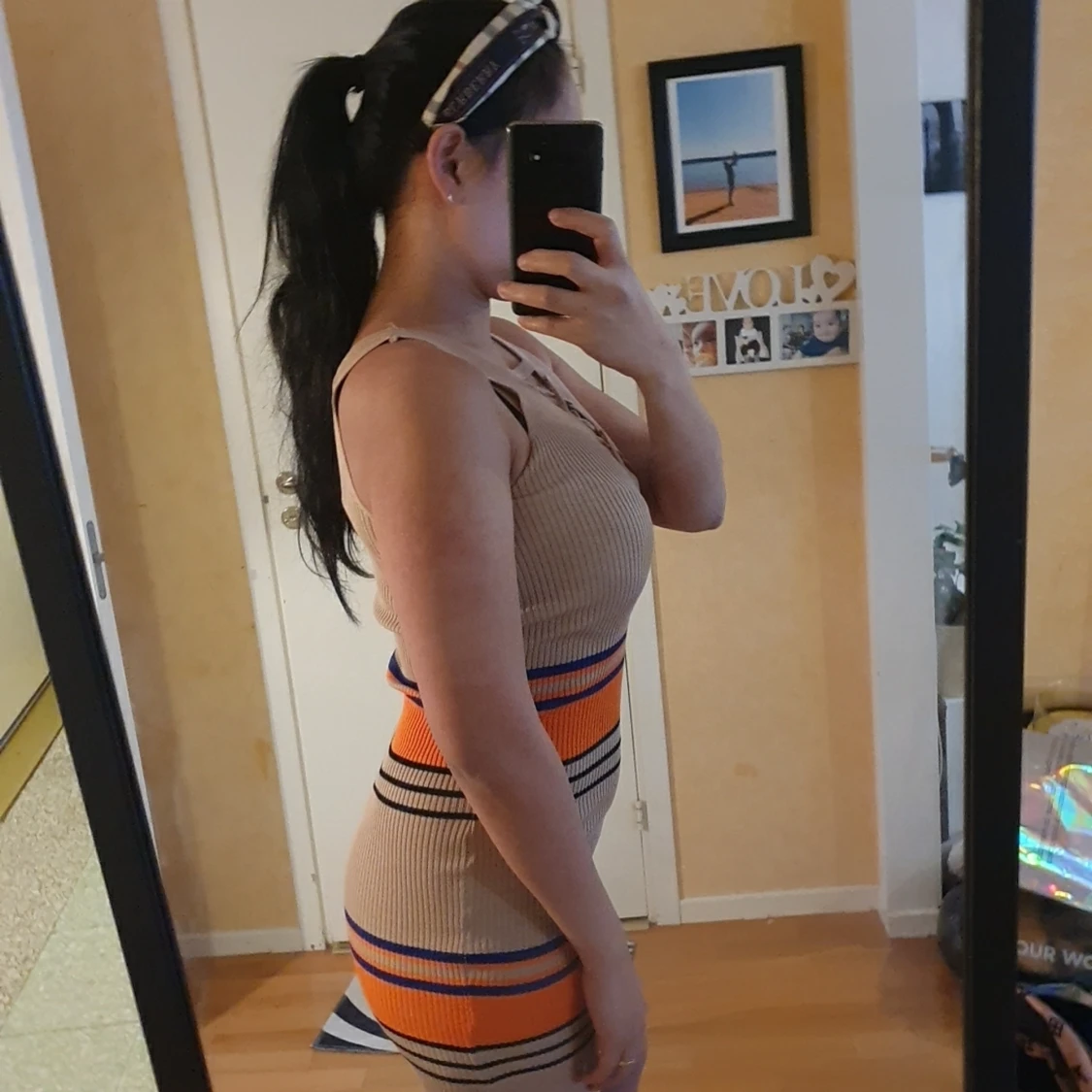 Stretchy sommar klänning - 90