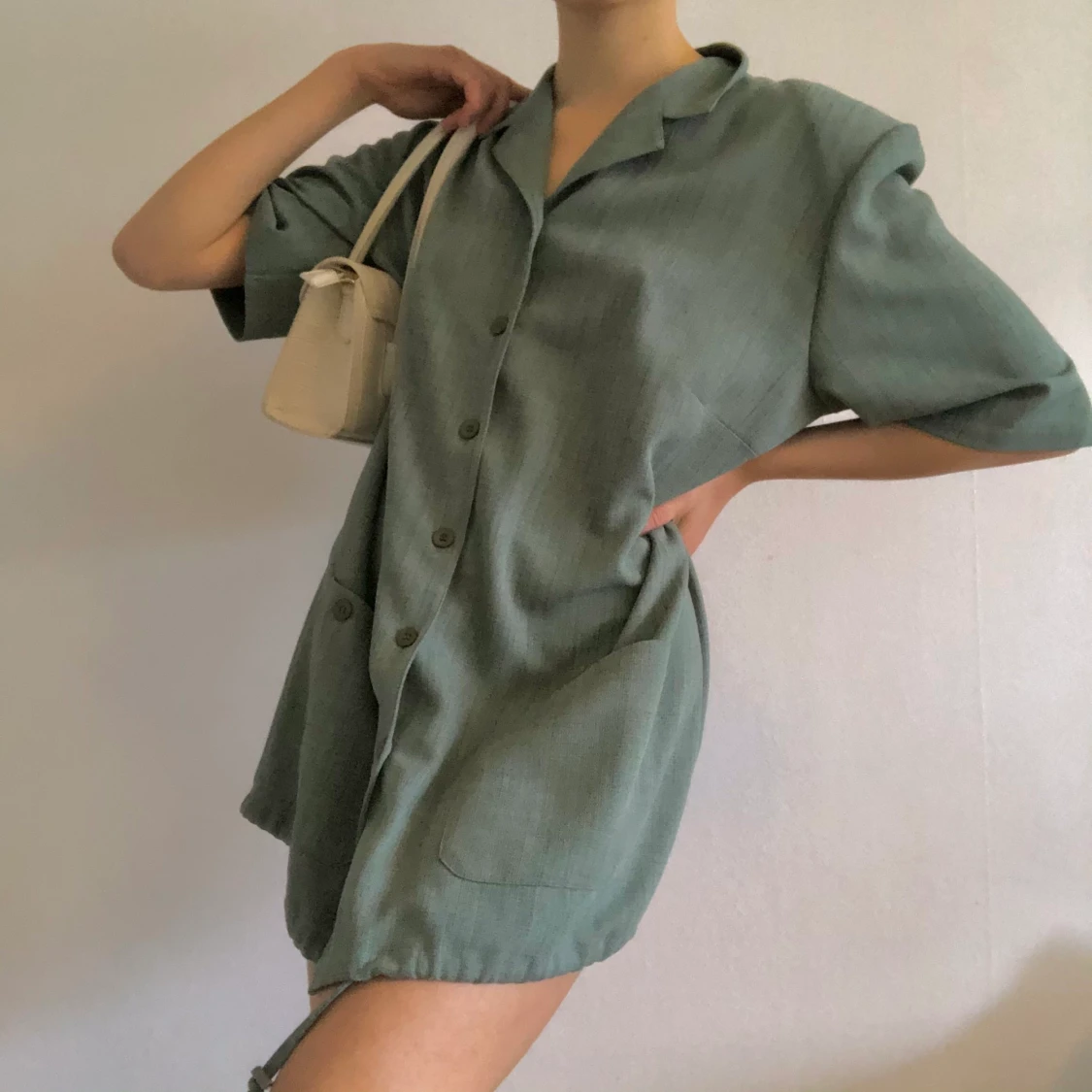 Mintgrön Gullig Klänning - 90