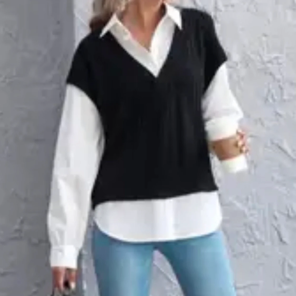 Vit skjorta med väst