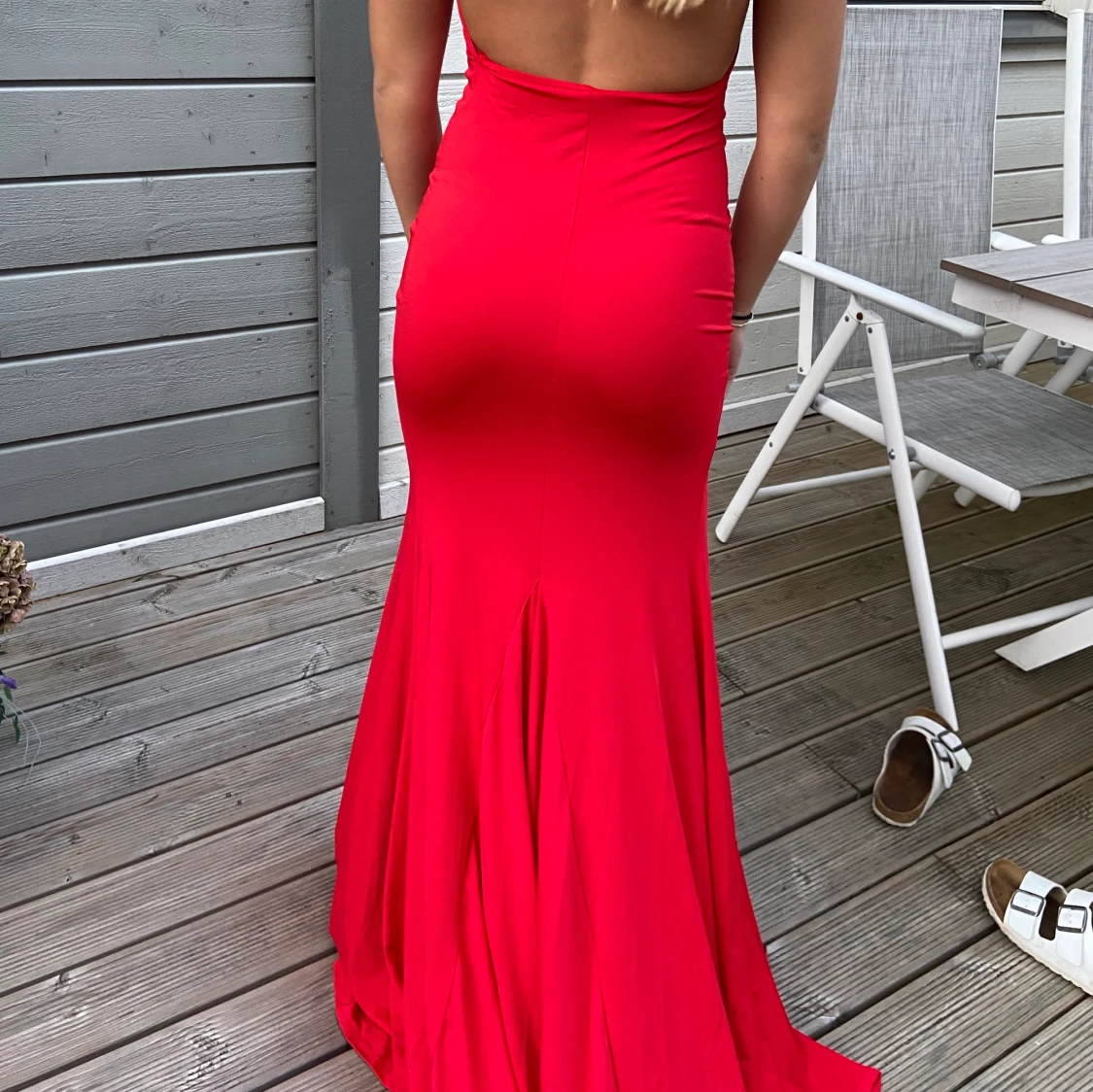 Röd balklänning/klänning  - 90