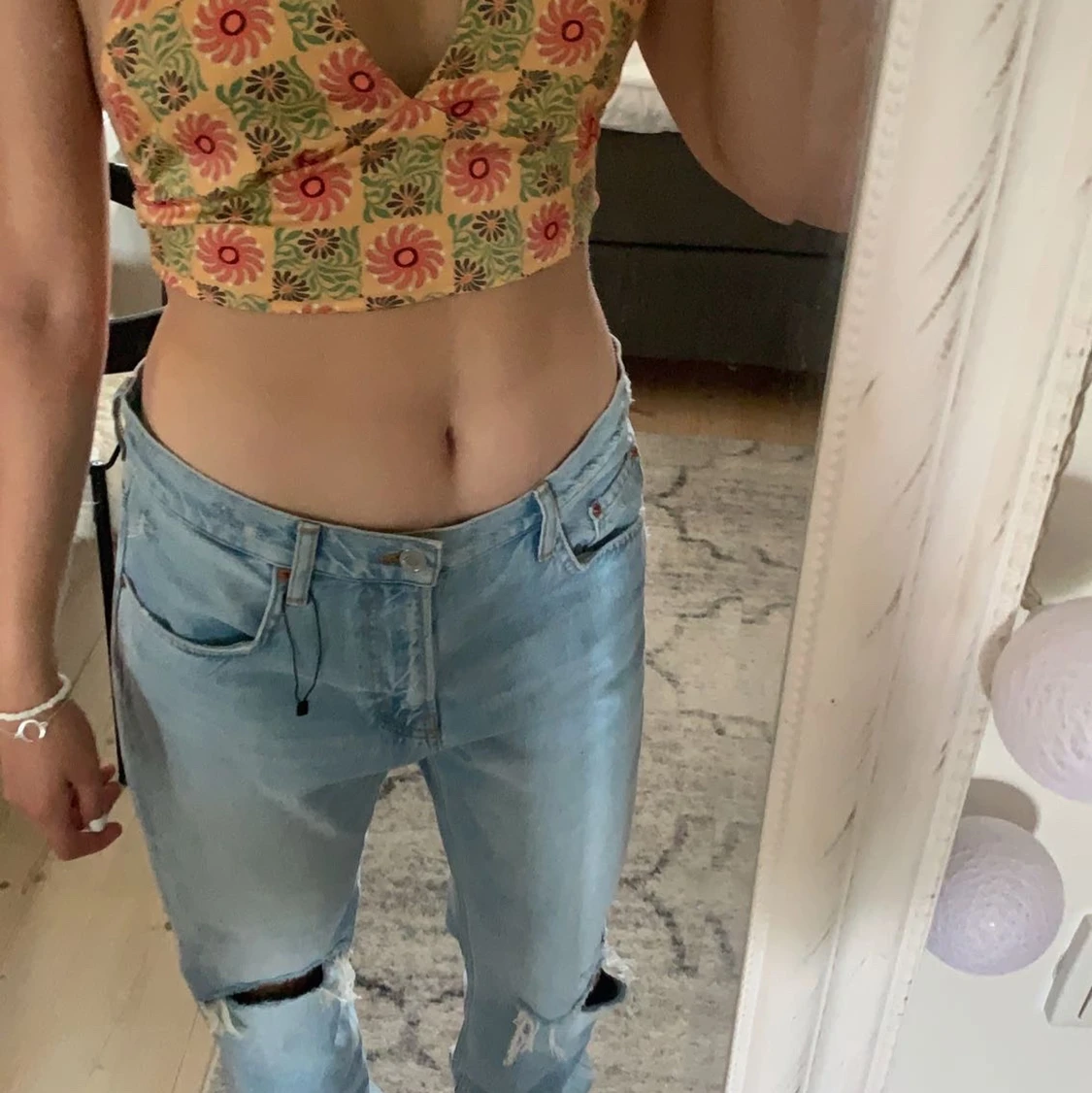 Midrise straight jeans zara