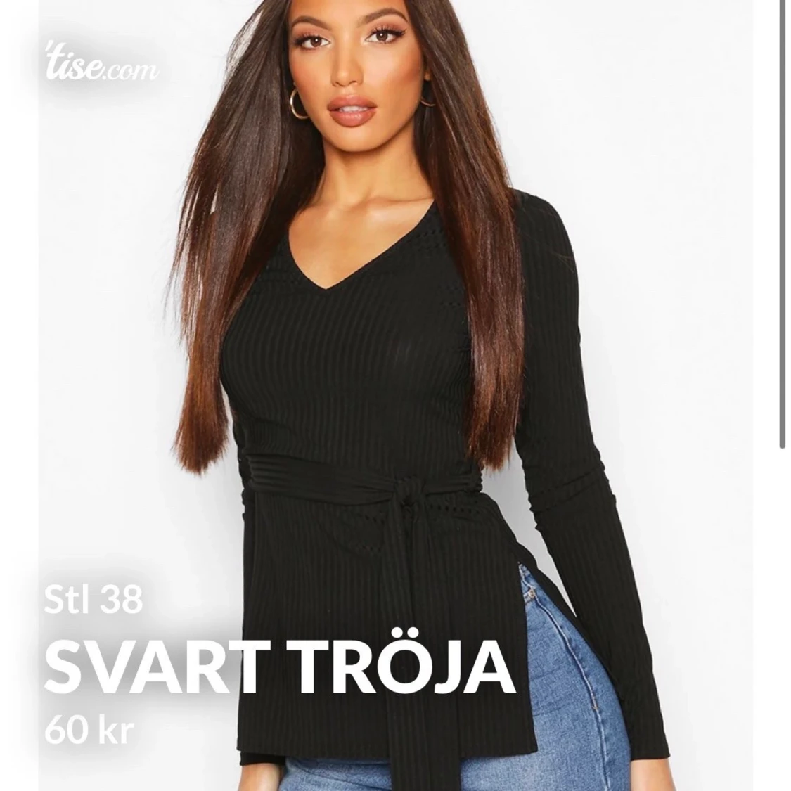 Svart tröja, stl 38