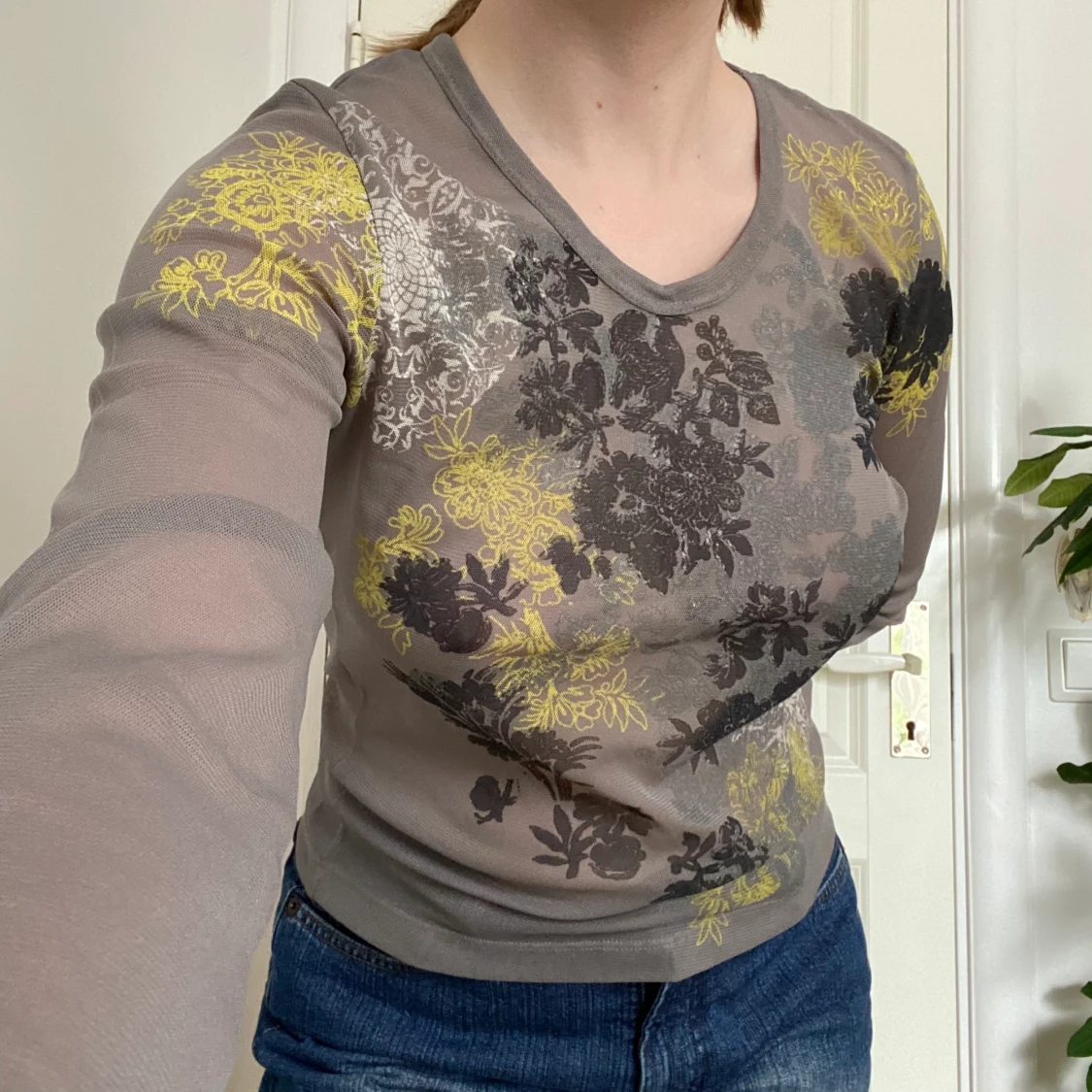 Mönstrad meshtröja - 90