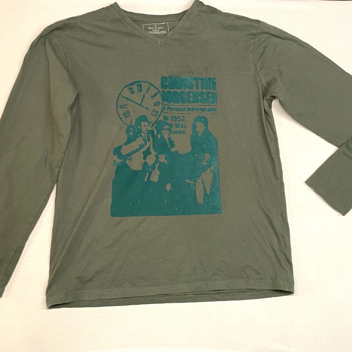 Grön tröja med Grönt screenprint tryck - 90