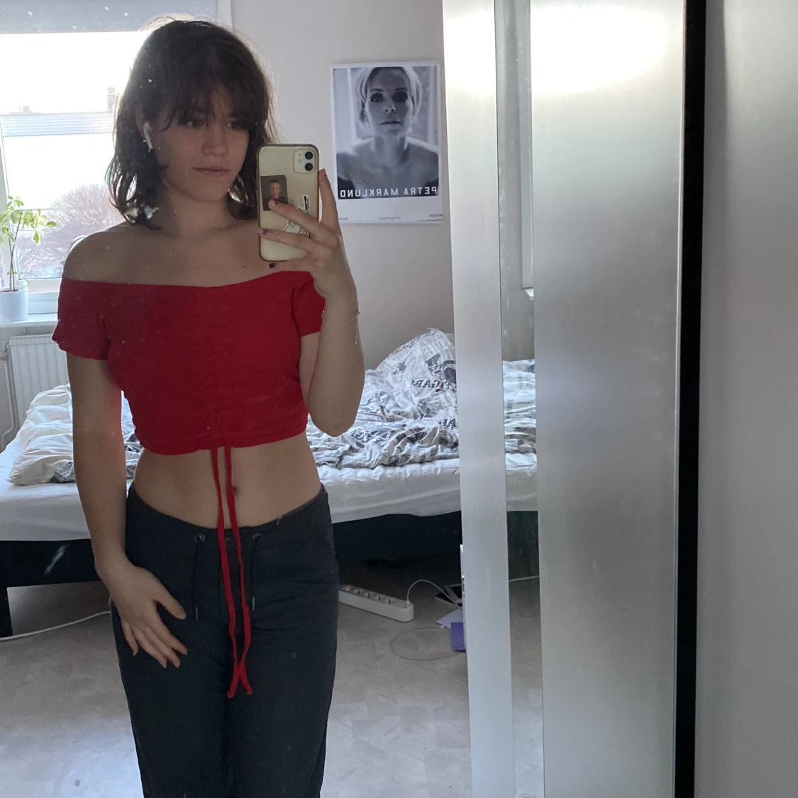 Röd justerbar topp - 90