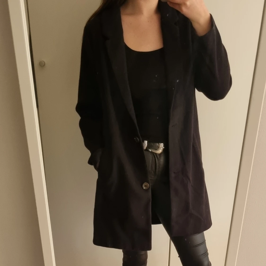 Svart vårkappa - 90