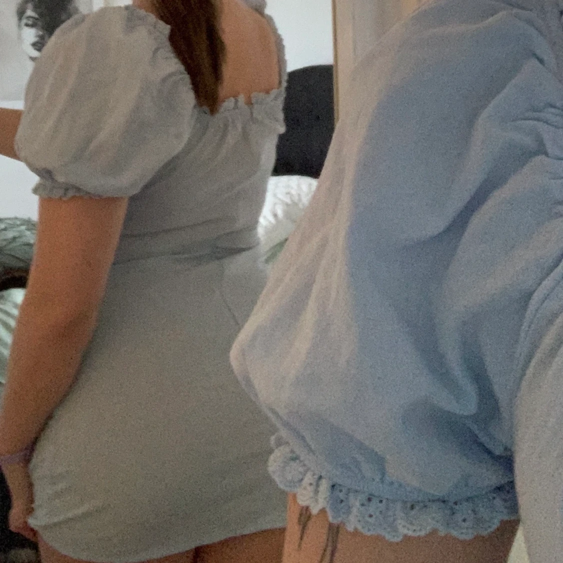 Ljusblå klänning, M - 90